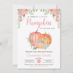 Little Pumpkin Pink Baby Girl Duschvorrichtung Einladung