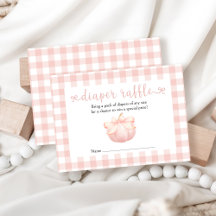 Little Pumpkin Pink Bow Diaper Raffle