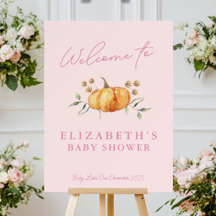 Little Pumpkin Printable Baby Dusche Begrüßungszei Poster