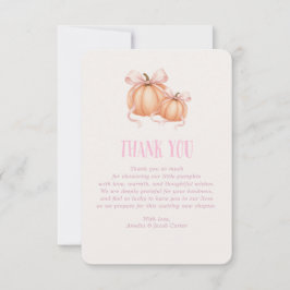 Little Pumpkin, rosa Bogen, Coquette danke Karte