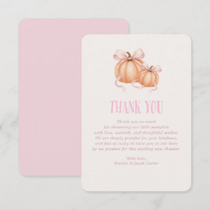 Little Pumpkin, rosa Bogen, Coquette danke Karte