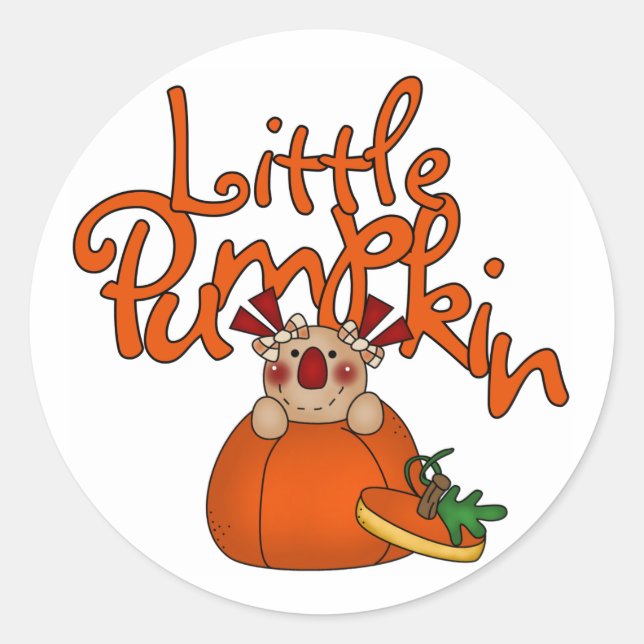 Little Pumpkin Runder Aufkleber (Vorderseite)