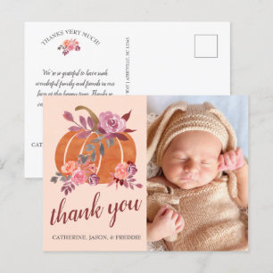 Little Pumpkin Rustic Autumn Baby Dusche Vielen Da Postkarte