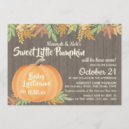 Little Pumpkin Rustic Baby Dusche Einladung