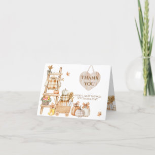 Little Pumpkin Rustic Farm Baby Duschmann Dankeskarte
