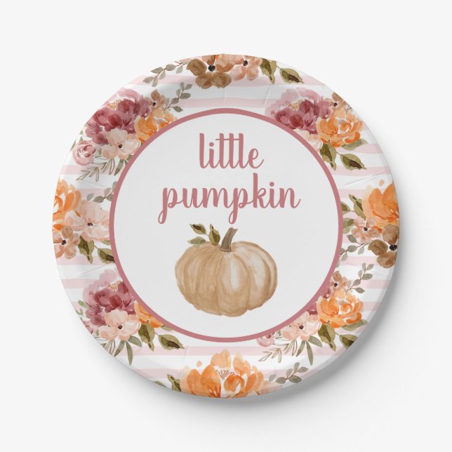 Little Pumpkin Tellers Blush Little Pumpkin Baby  Pappteller (Vorderseite)
