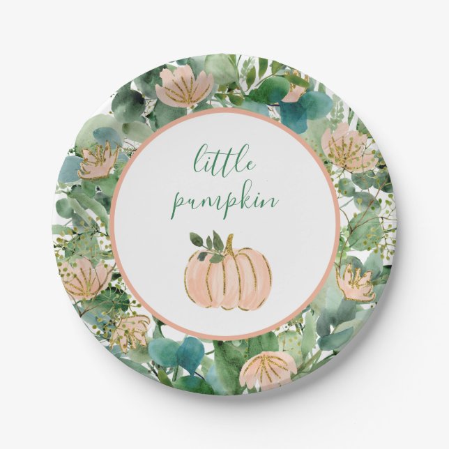 Little Pumpkin Tellers Blush Little Pumpkin Baby Pappteller (Vorderseite)