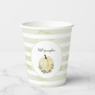 Little Pumpkin Tellers Rustic Fall Baby Dusche Pappbecher