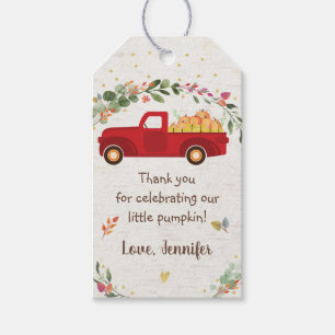 Little Pumpkin Truck Vielen Dank Geschenktags Geschenkanhänger