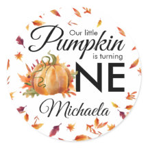 Little Pumpkin Turning One Herbst Birthday