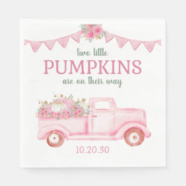 Little Pumpkin Twin Girl Babydusche Napkins Serviette