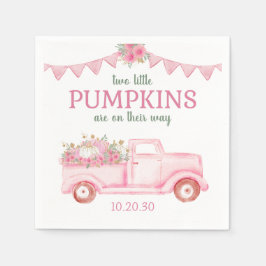 Little Pumpkin Twin Girl Babydusche Napkins Serviette