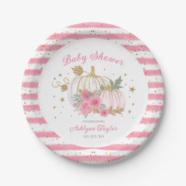 Little Pumpkin Twin Girl Babydusche Pappteller