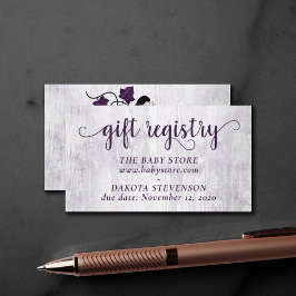 Little Pumpkin | Violet Lila Rustikales Register Begleitkarte