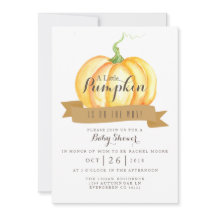 Little Pumpkin | Wasserfarbe | Kinderdusche Einlad