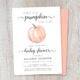 Little Pumpkin Watercolor Babydusche Einladung