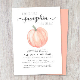 Little Pumpkin Watercolor Paare Kinderdusche Einladung