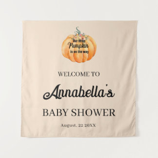 Little Pumpkin Welcome Baby Shower Wandteppich
