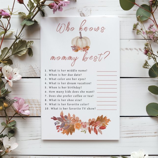 Little Pumpkin Wer Mama bester Baby-Dusche kennt Flyer (Von Creator hochgeladen)