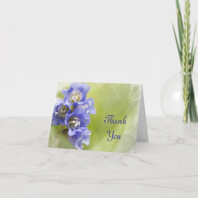 Little Purple Flowers Wedding Bridesmaid Vielen Da Dankeskarte (Vorderseite)