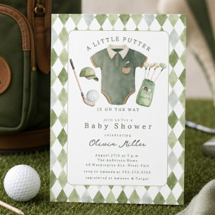 Little Putter Baby Shower Einladung