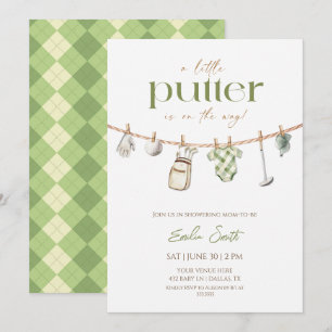 Little Putter ist auf dem Weg Golf-Baby-Party Einladung