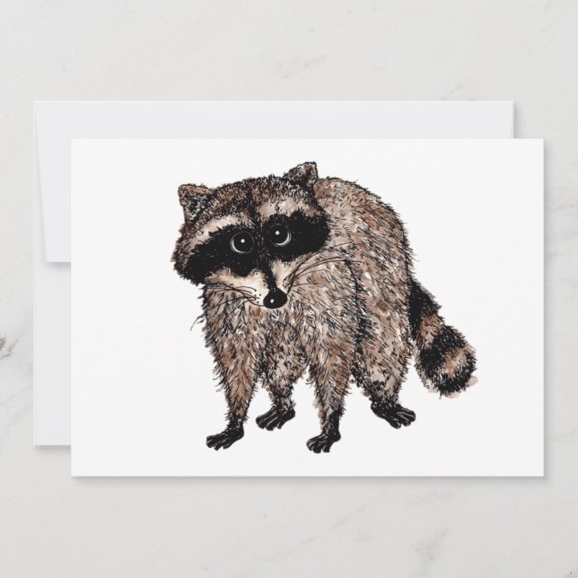 Little Raccoon Einladung (Vorderseite)