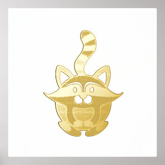 Little Raccoon Foliendrucke