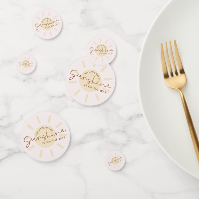 Little Ray de Sunshine Boho Baby shower Confetti (Groupe)