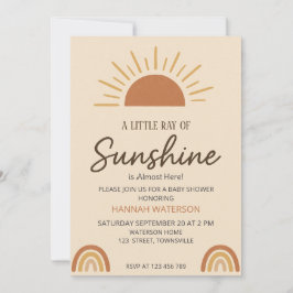 Little Ray of Boho Sunshine – Baby Shower Einladung