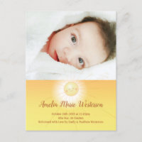 Little Ray of Sunshine Baby Birth Ankündigung