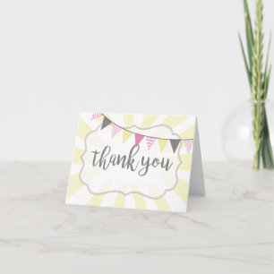 Little Ray of Sunshine Baby Girl Carte de remercie