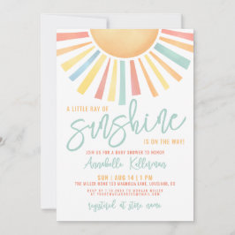 Little Ray Of Sunshine Baby Shower Einladung