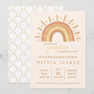 Little Ray of Sunshine Baby Shower Einladung
