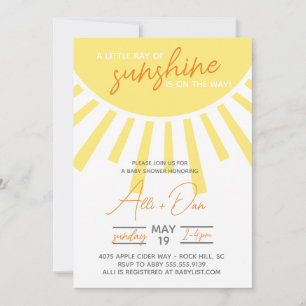 Little Ray of Sunshine Baby Shower Einladung