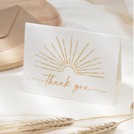 Little Ray of Sunshine Boho Baby Shower Dankeskarte