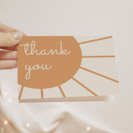 Little Ray of Sunshine Boho Baby Shower Dankeskarte