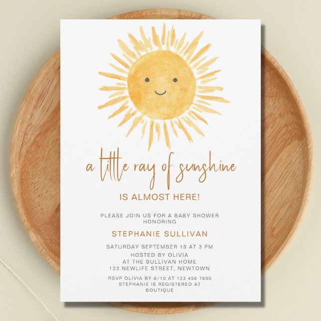 Little Ray of Sunshine Boho Baby Shower Einladung (Von Creator hochgeladen)