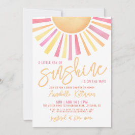 Little Ray Of Sunshine Boho Baby Shower Einladung
