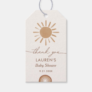 Little Ray of Sunshine Boho Baby Shower Geschenkanhänger