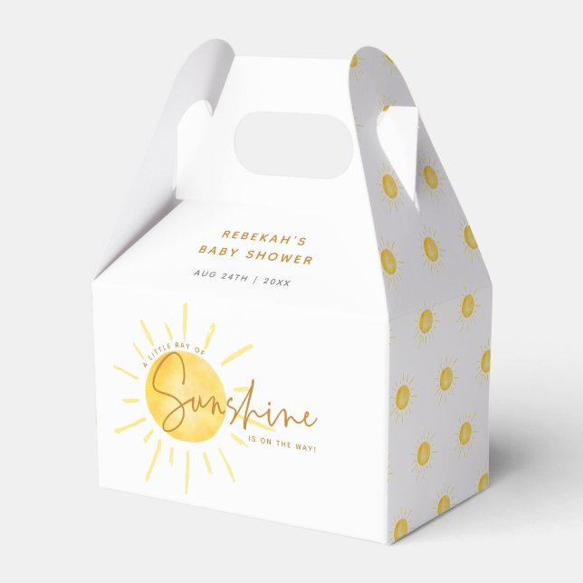 Little Ray of Sunshine Boho Baby Shower Geschenkschachtel (Vorderseite)