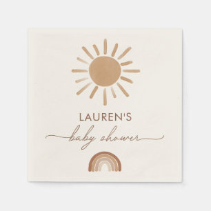 Little Ray of Sunshine Boho Baby Shower Serviette