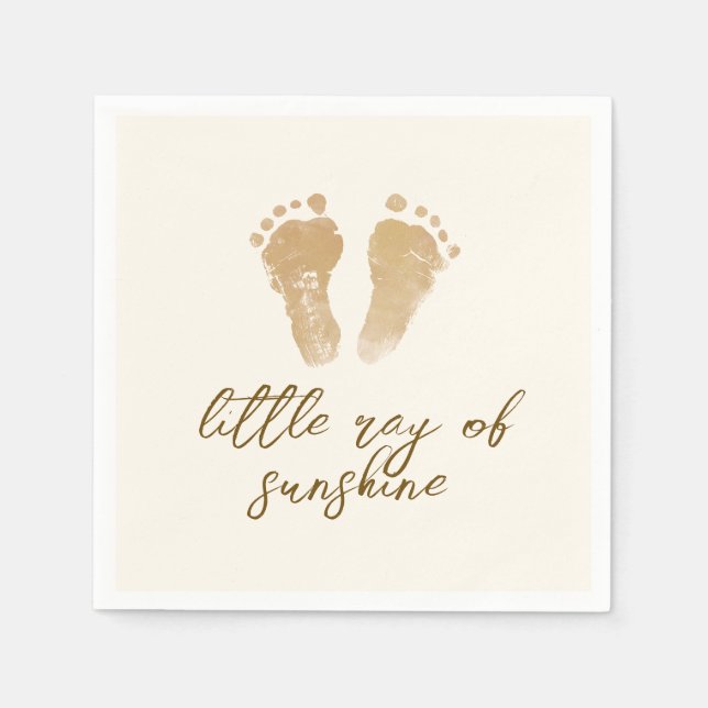 Little Ray of Sunshine Boho Baby Shower  Serviette (Vorderseite)
