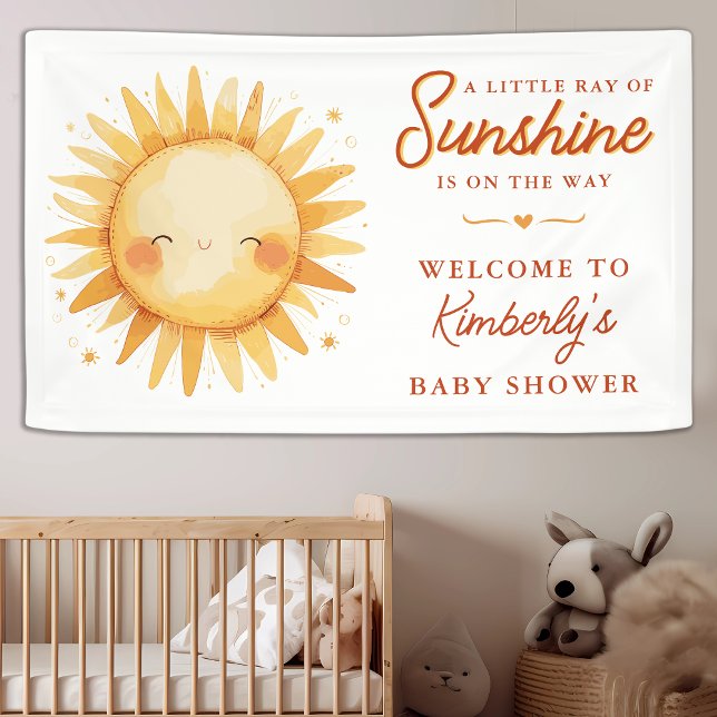 Little Ray Of Sunshine Boho Welcome Baby Shower Banner (Von Creator hochgeladen)