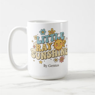 Little Ray of Sunshine T-Shirt, Grooviges Retro 70 Kaffeetasse