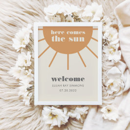 Little Ray of Sunshine Vintag Welcome Poster