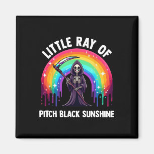 Little Ray Pitch Black Sunshine Death Rainbow H Magnet