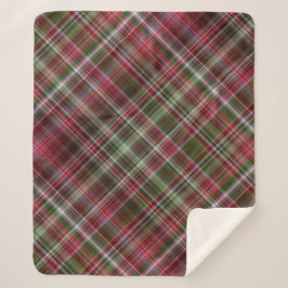 Little Red Berries Red and Green Kariert Sherpadecke