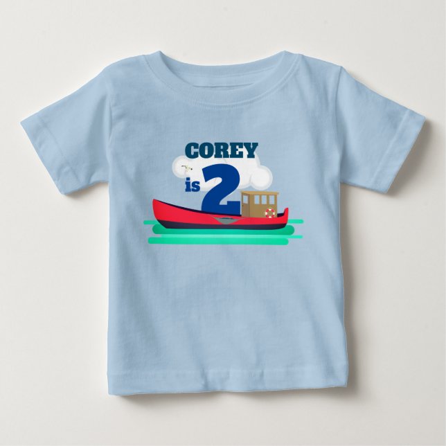 Little Red Boat 2e anniversaire Baby T-shirt (Devant)