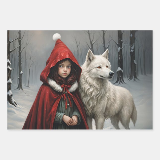 Little Red Christhmas Gift Geschenkpapier Set (Vorderseite)